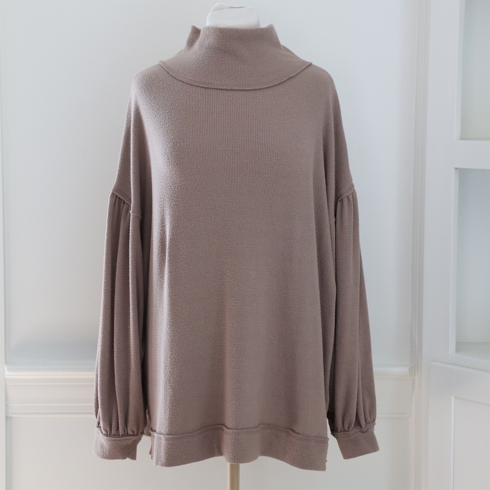 We The Free Free People Winnie Cutout Back Long Sleeve Sweater Top Size Large